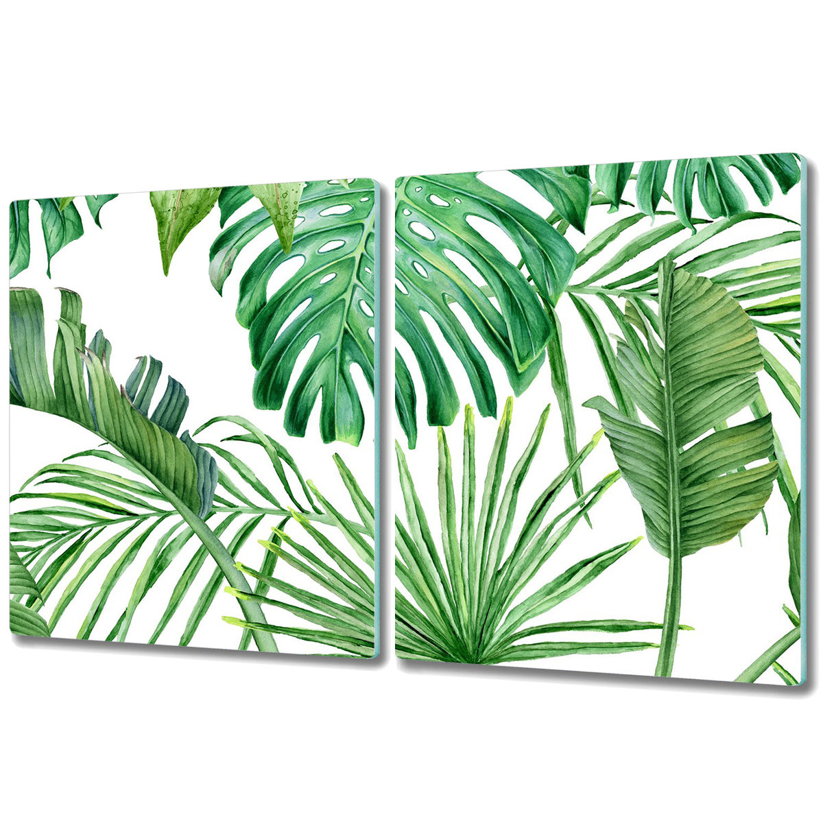 Deska Kuchenna z Wyjątkowym Printem - 2x 40x52 cm - Palma i Monstera