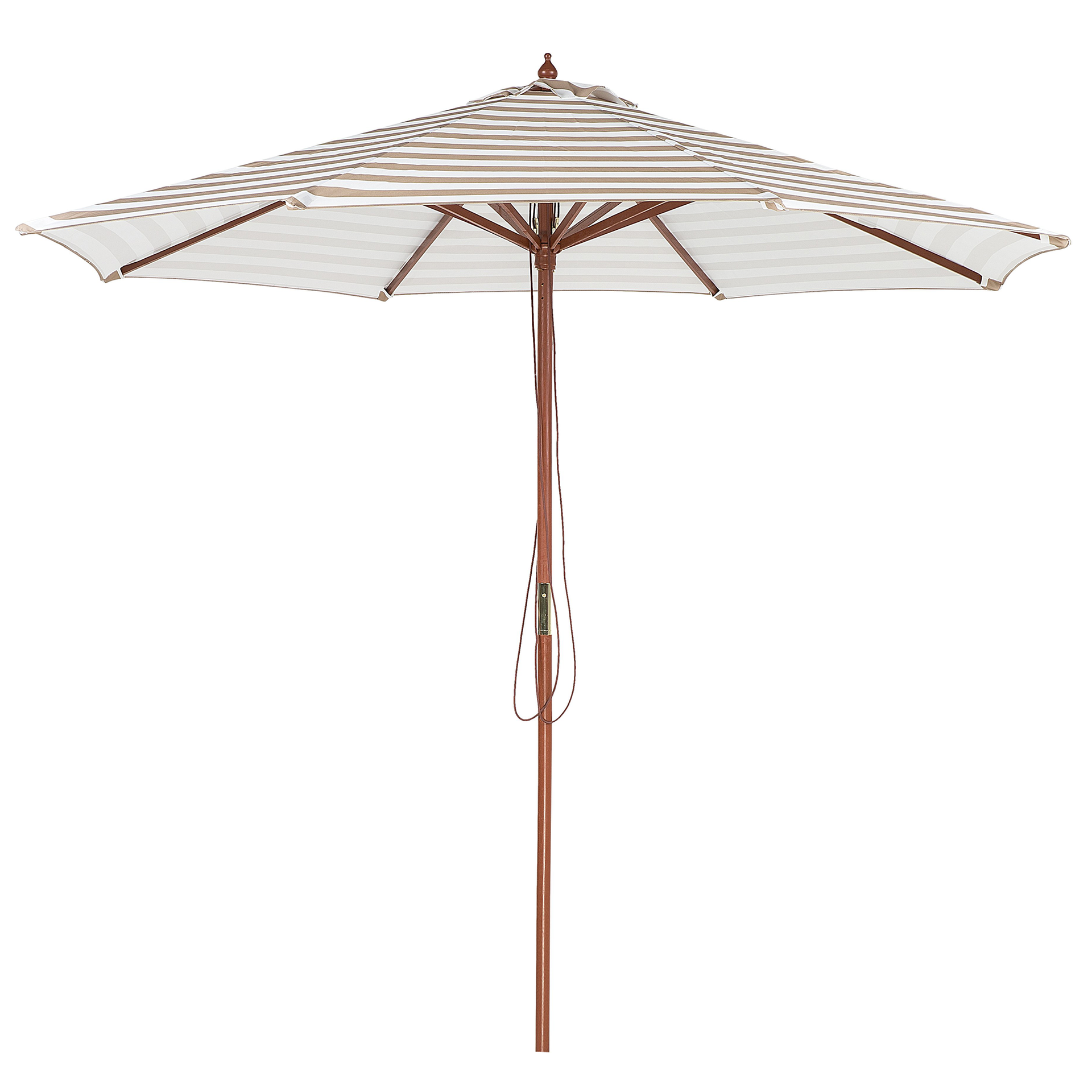 Parasol ogrodowy ⌀ 260 cm beżowo-biały FERENTILLO