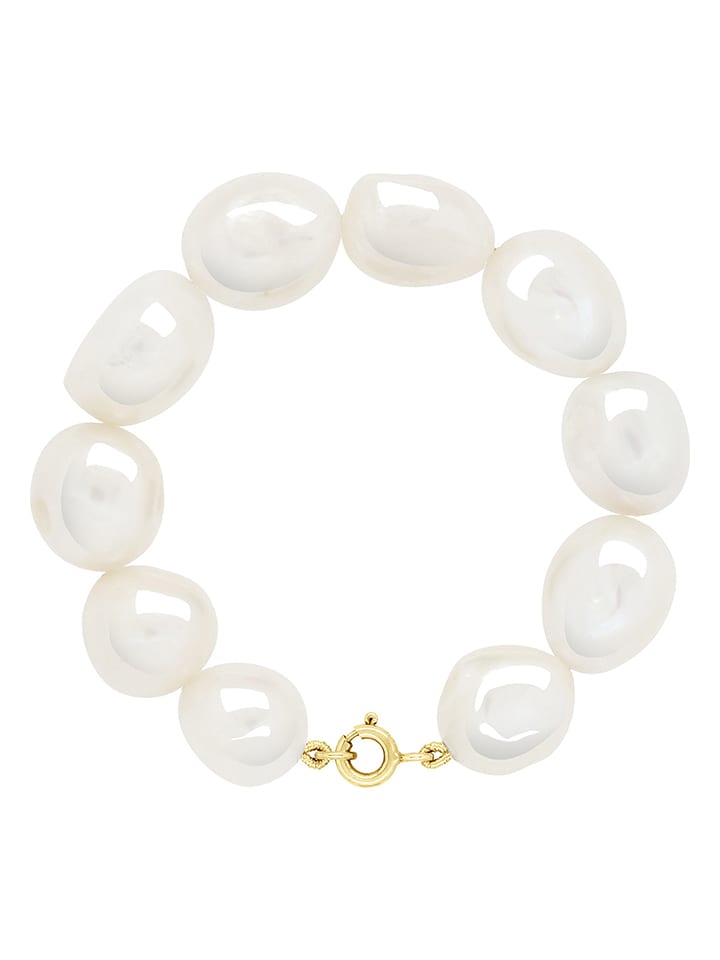 ATELIERS SAINT GERMAIN Bransoletka perłowa w kolorze białym