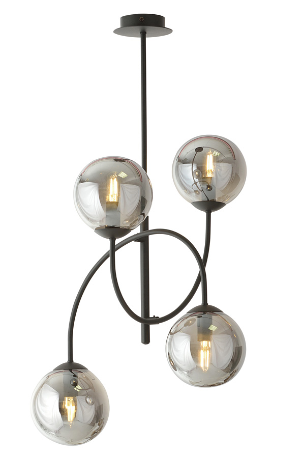 Nowoczesna lampa sufitowa z grafitowymi kloszami - 17X D116 Gifdos