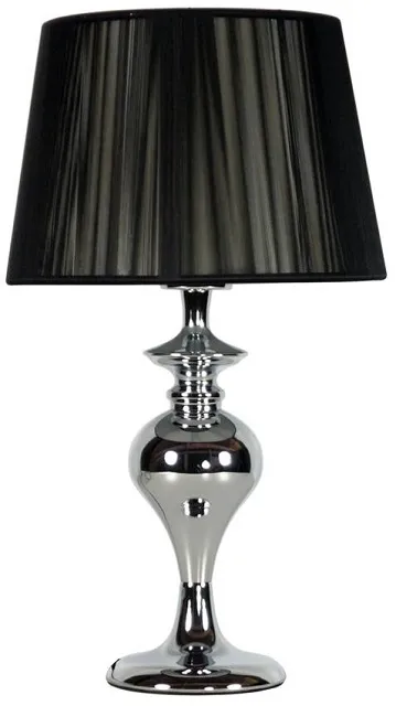Czarna lampa stołowa z dekoracyjnym nitkowym abażurem - 6X V164 W5-A30