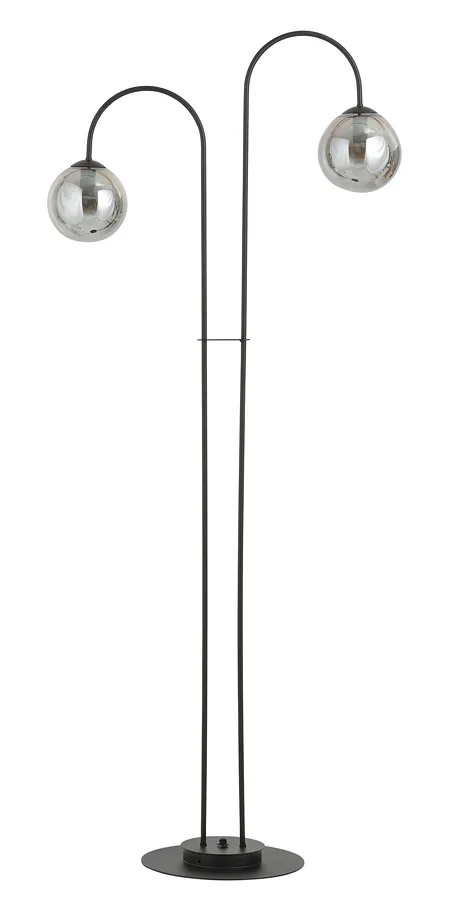 Loftowa lampa podłogowa z grafitowymi kloszami - 3X D117 N8-G02