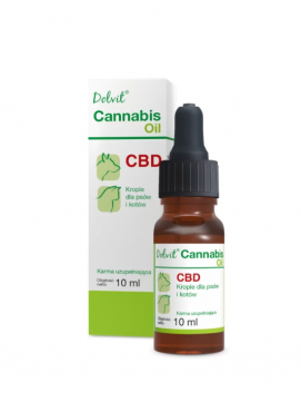 Dolvit Cannabis Oil CBD Krople Uzupełniające Dla Psa i Kota 10 ml