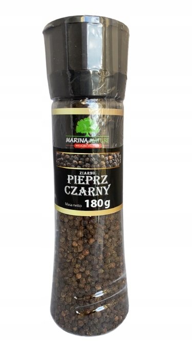 Pieprz czarny ziarno 180 g młynek Marina