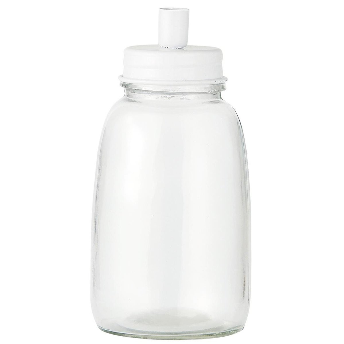 Świecznik Szkło/Metal Biały Na Cienką Świeczkę IB LAURSEN