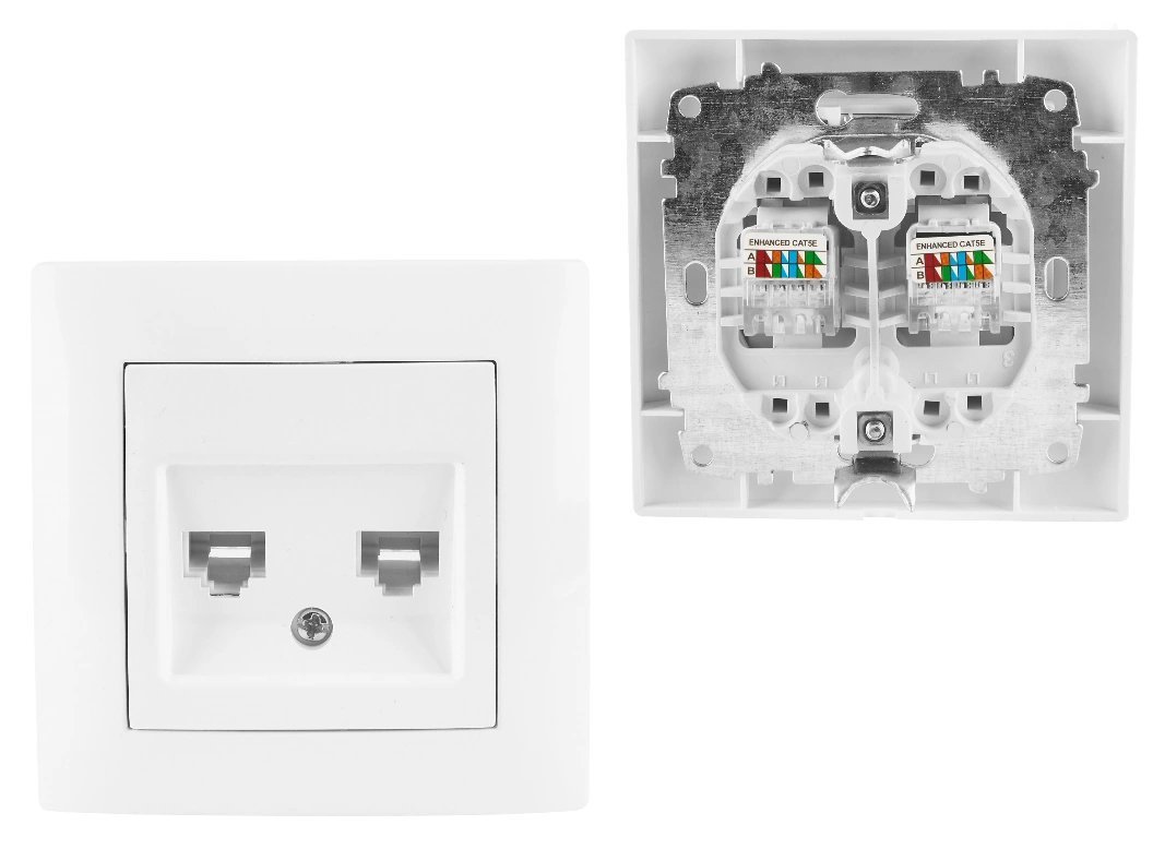 WESA Gniazdo Gniazdko Komputerowe Podwójne 2x RJ45