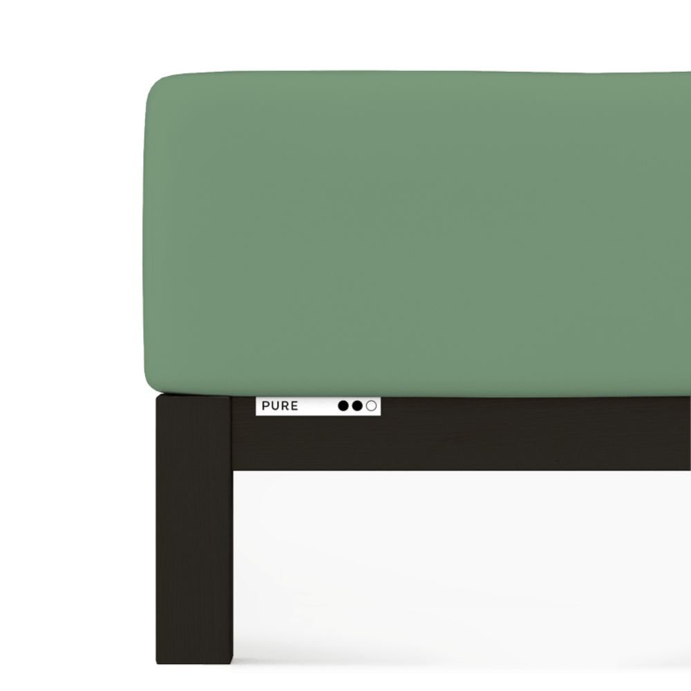 Prześcieradło Schlafgut Pure Standard 90x190-100x220 cm Green Mid 665