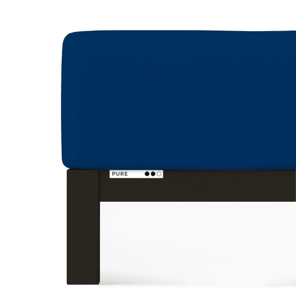 Prześcieradło Schlafgut Pure Standard 90x190-100x220 cm Blue Deep 570