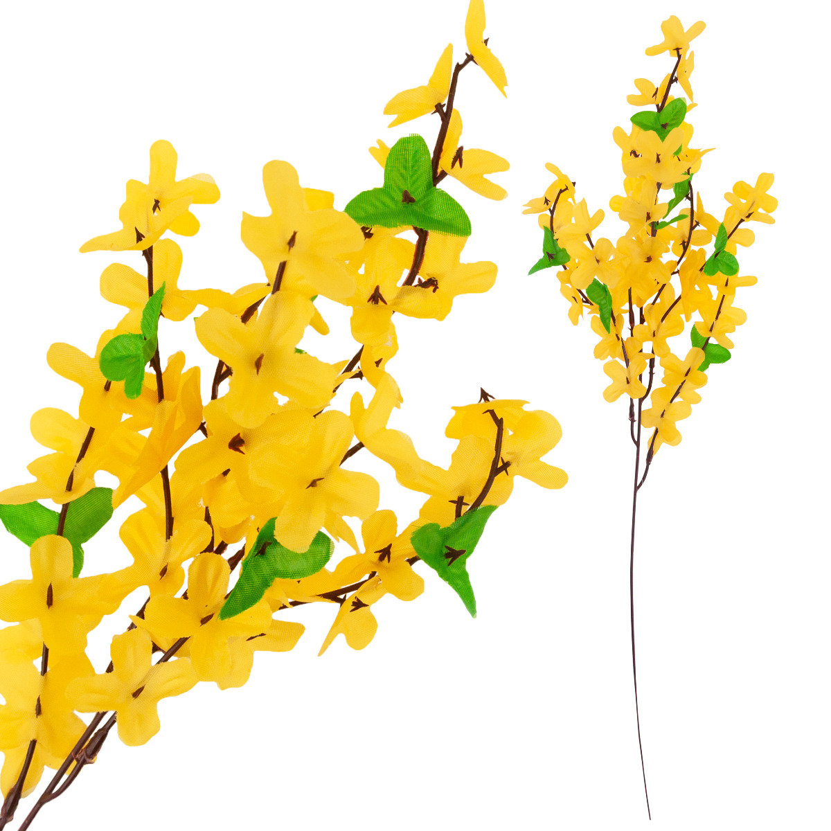 FORSYCJA GAŁĄZKA ŻÓŁTA GAŁĄZKI WIELKANOC FORSYCJE NA GAŁĄZCE LIŚCIE stroik