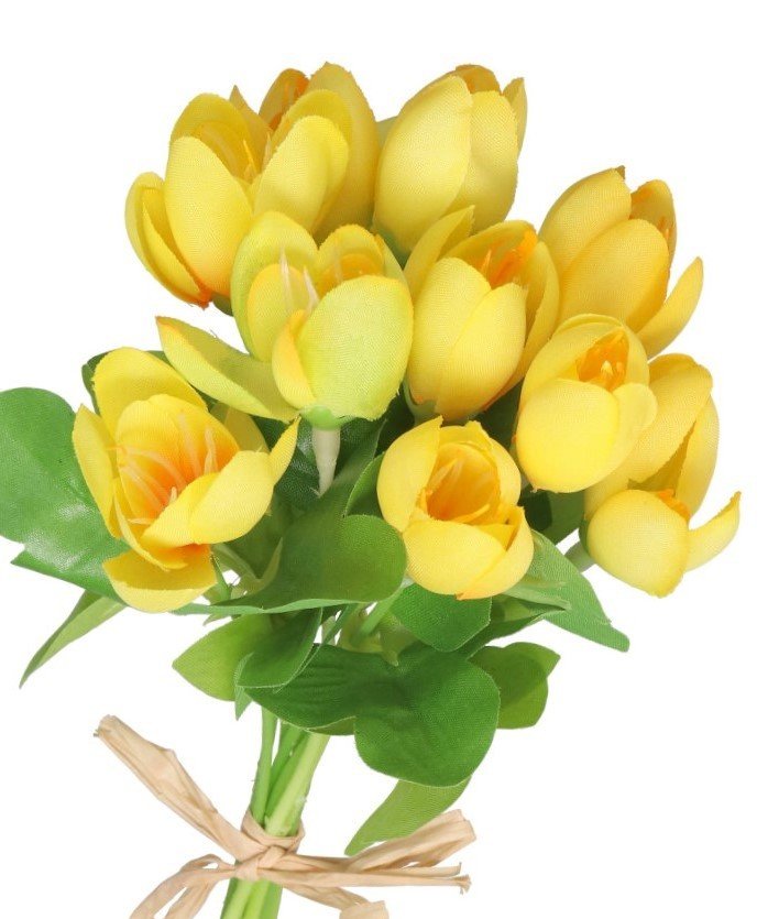 SZTUCZNE KWIATY BUKIET GAŁĄZKI KROKUSY JAK ŻYWE