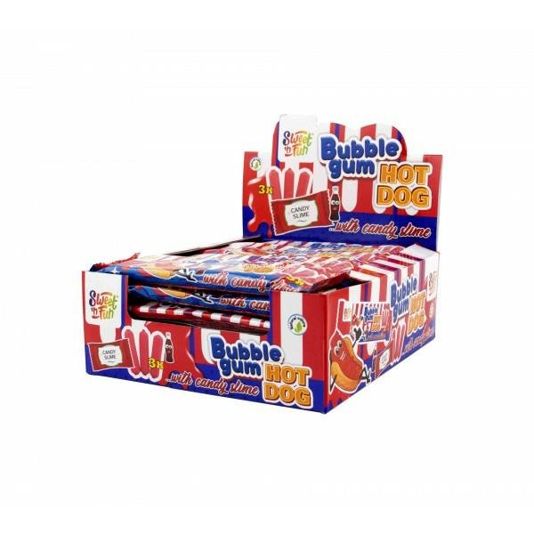BUBBLE GUM HOT DOG GUMA Z CUKIERKOWYM NADZIENIEM