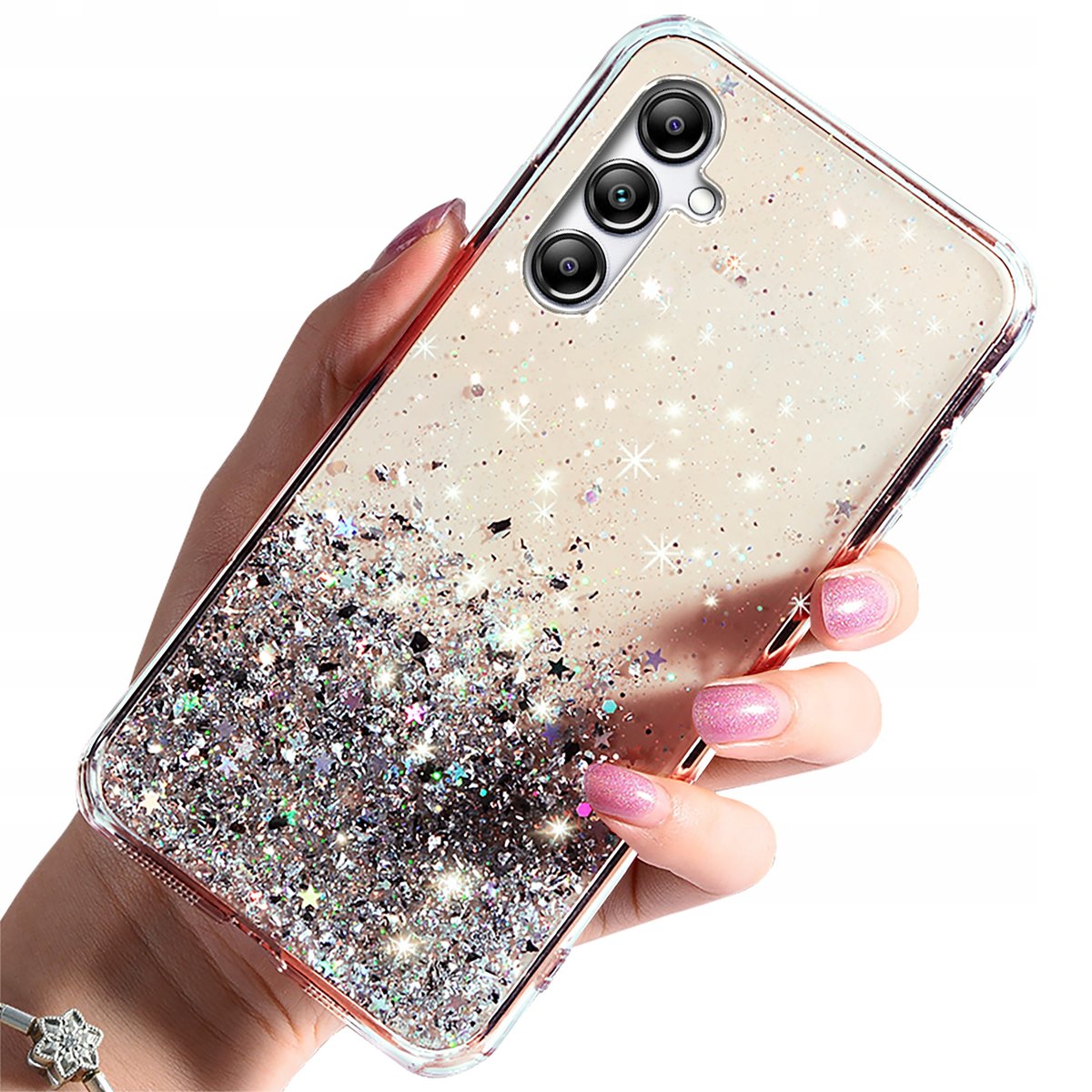 Etui do Samsung Galaxy A25 5G CASE BROKAT PLECKI SILICONE + SZKŁO 9H