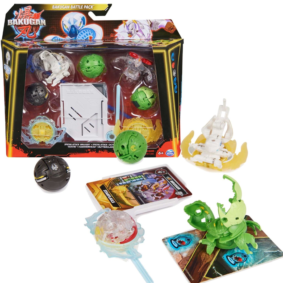 Zestaw Bakugan Battle Pack Gra strategiczna + Figurki Special Attack Bruiser Special Attack Octogan