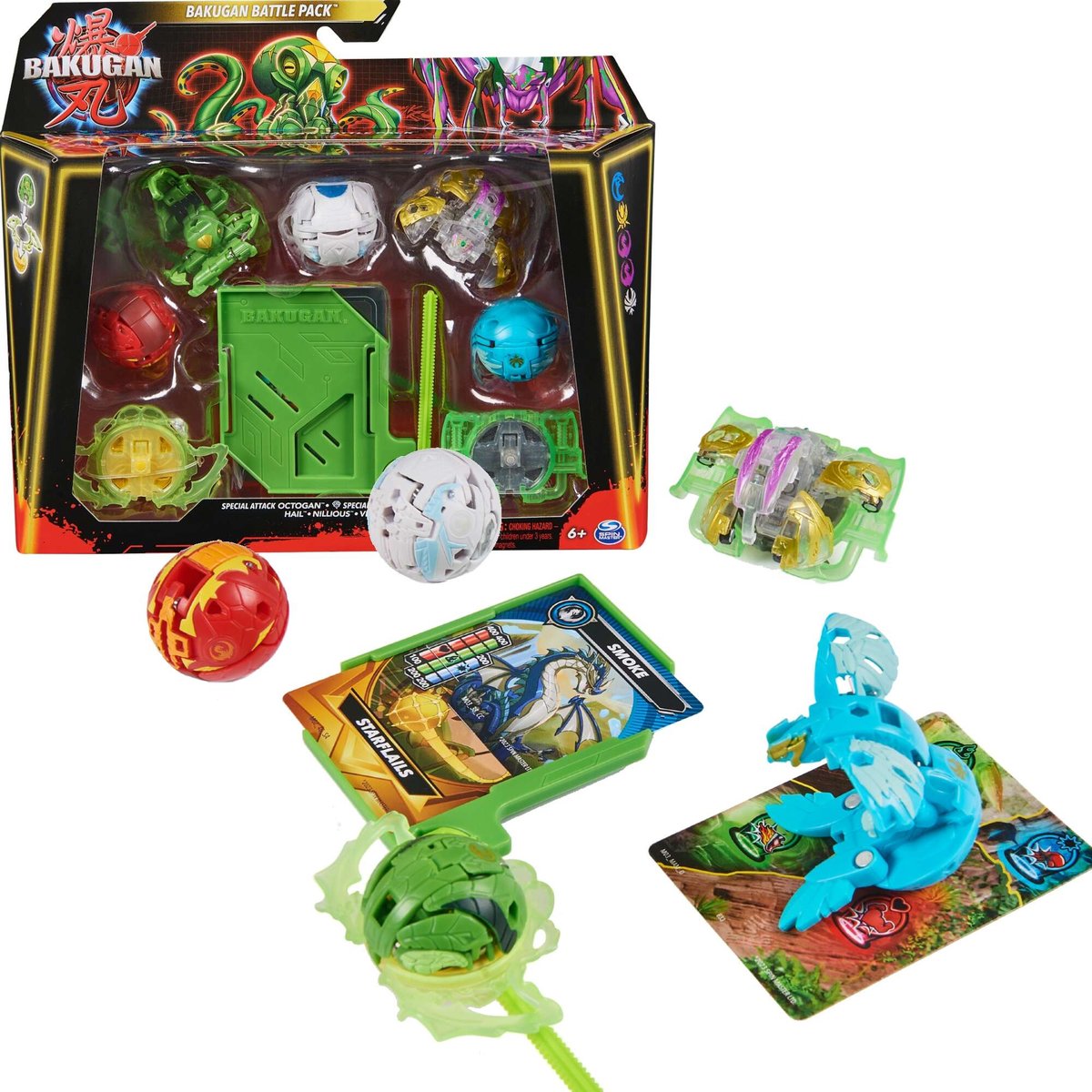Zestaw Bakugan Battle Pack Gra strategiczna + Figurki Special Attack Octogan Special Attack Spidra