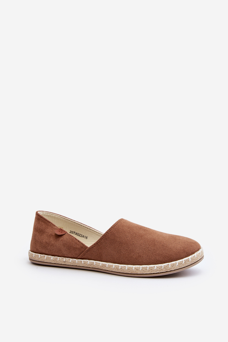 Damskie Zamszowe Espadryle Brązowe Vulcano - Zazoo