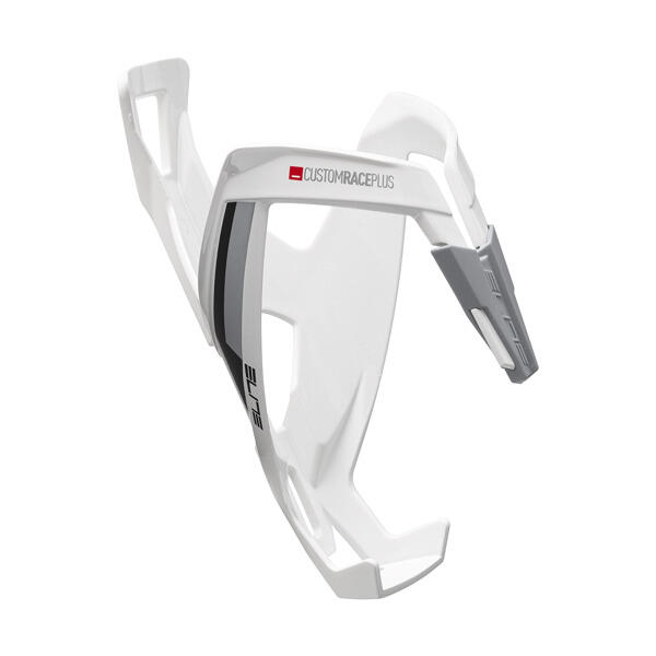 ELITE Custom Race Plus Uchwyt na bidon, white glossy/black graphic 2021 Uchwyty 252262