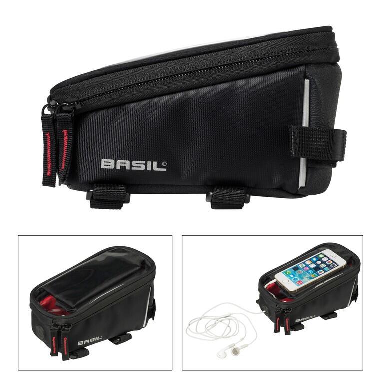 Basil Sport wzornictwo Frame Bag, torba na ramę, 1L, czarny BAS17748