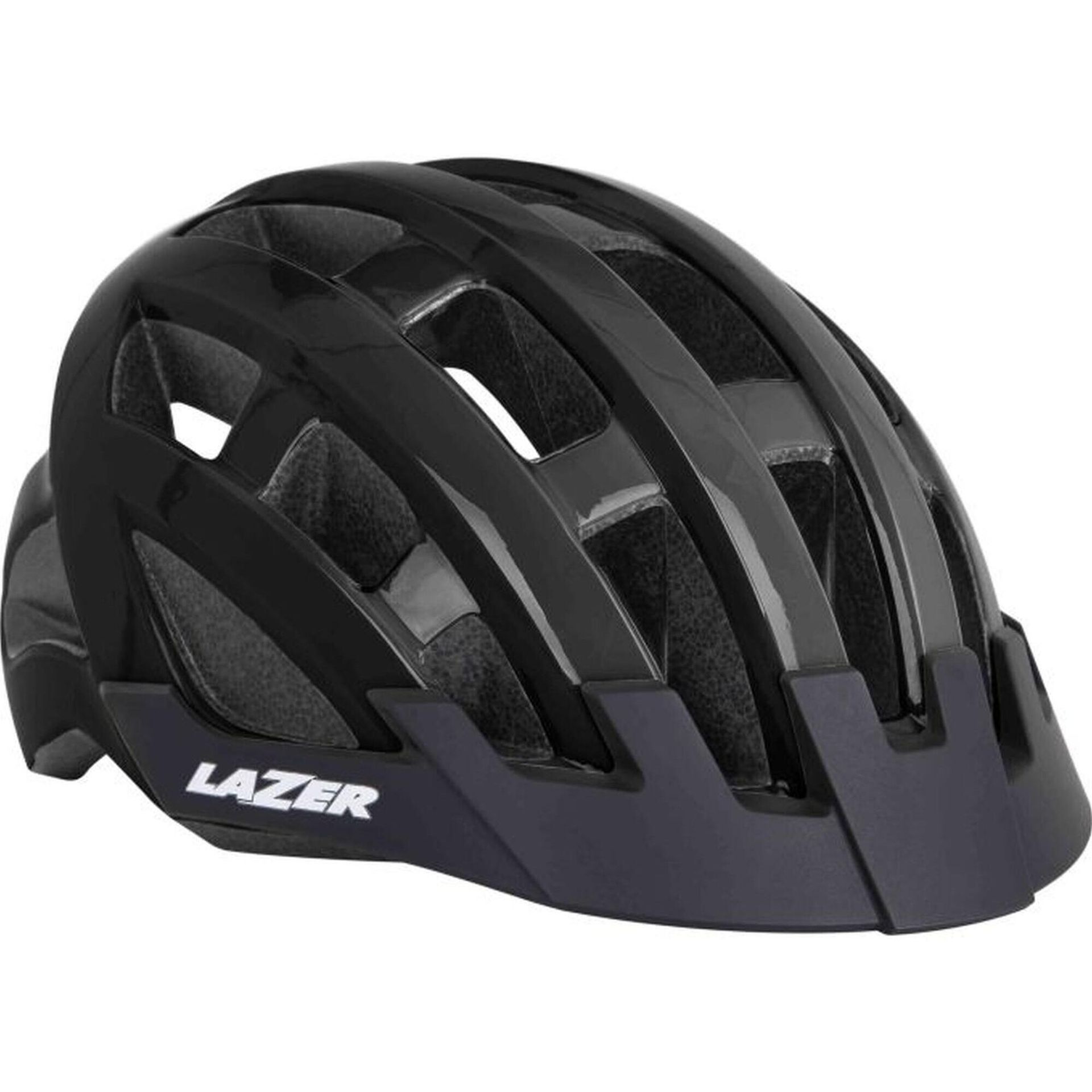 Lazer Compact kask rowerowy czarny połysk