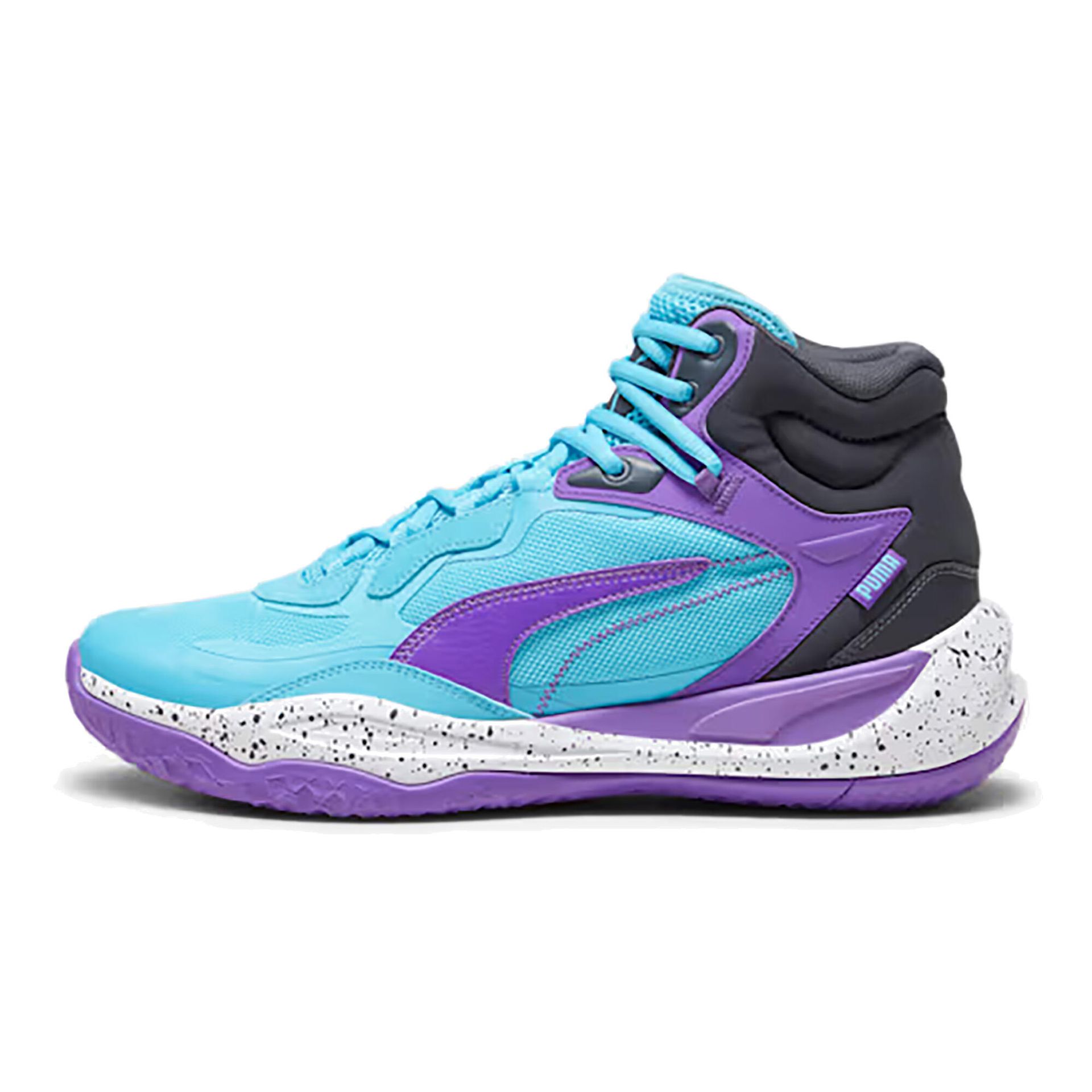 Buty do koszykówki męskie PUMA Playmaker Pro Mid purple glimmer/bright aqua/strong gray/white