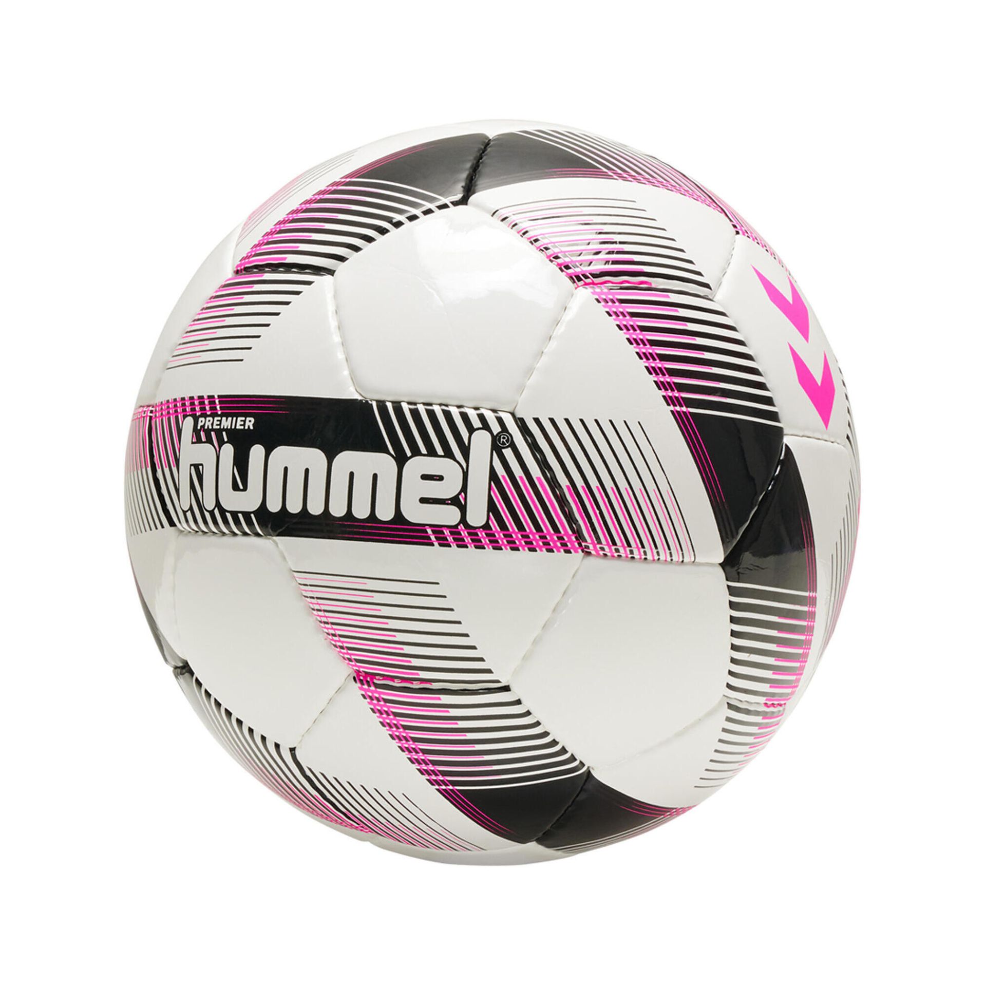 Piłka do piłki nożnej Hummel Premier FB white/black/pink rozmiar 5