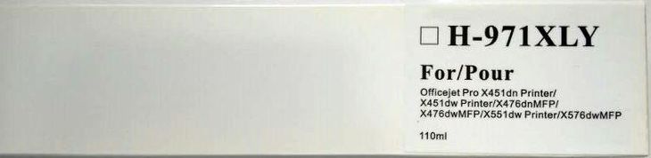 ORINK Zamiennik tuszu do Hp 971XL Y czip V7