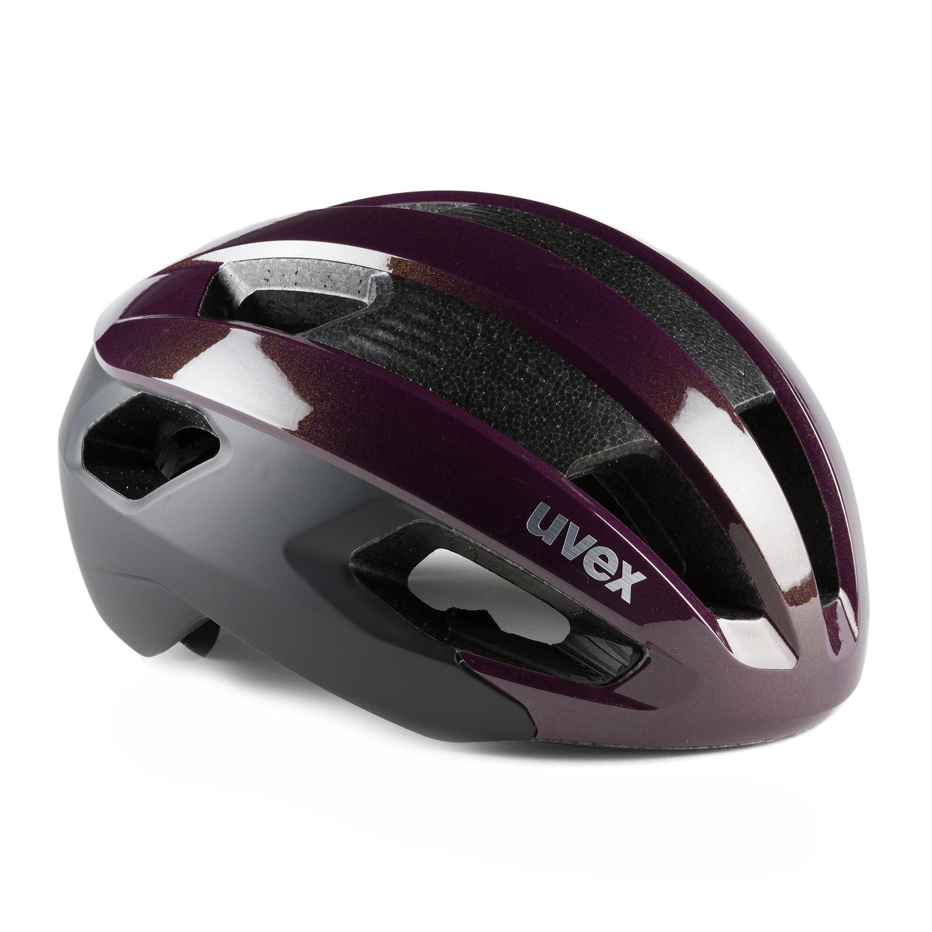 UVEX Rise CC Helmet, fioletowy/czarny 52-56cm 2022 Kaski szosowe S4100900415