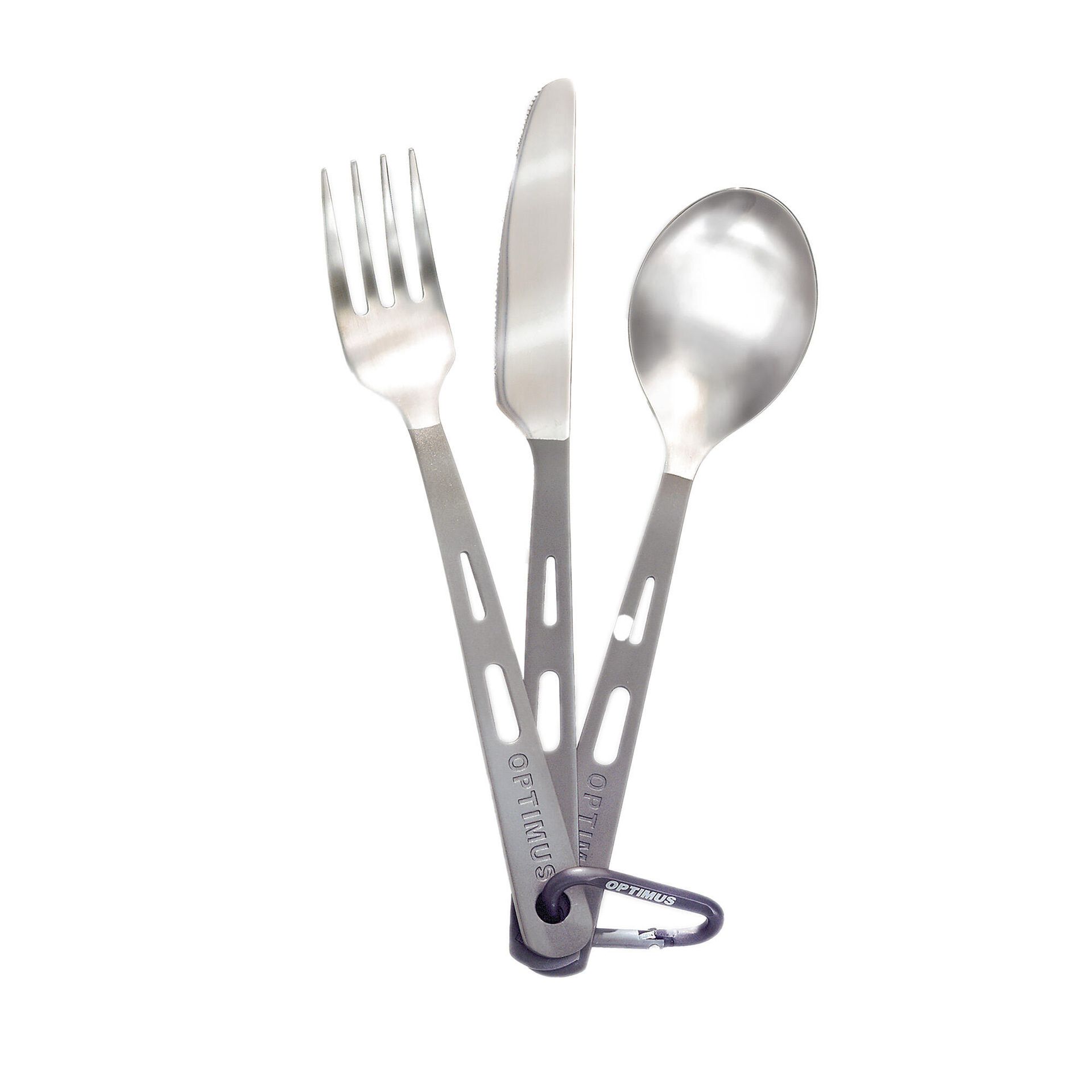 TITANIUM Optimus 3-Piece Cutlery Set Sztućce, szary/zielony