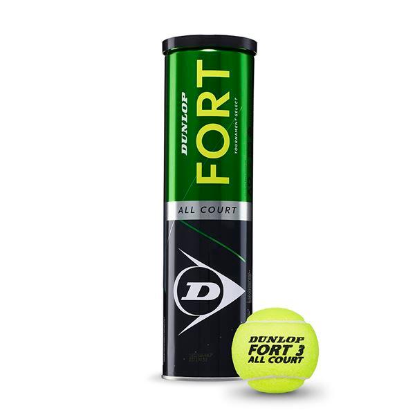 Dunlop Piłki tenisowe ciśnieniowe FORT ALL COURT 4 sztuki na każdą nawierzchnię Unisex