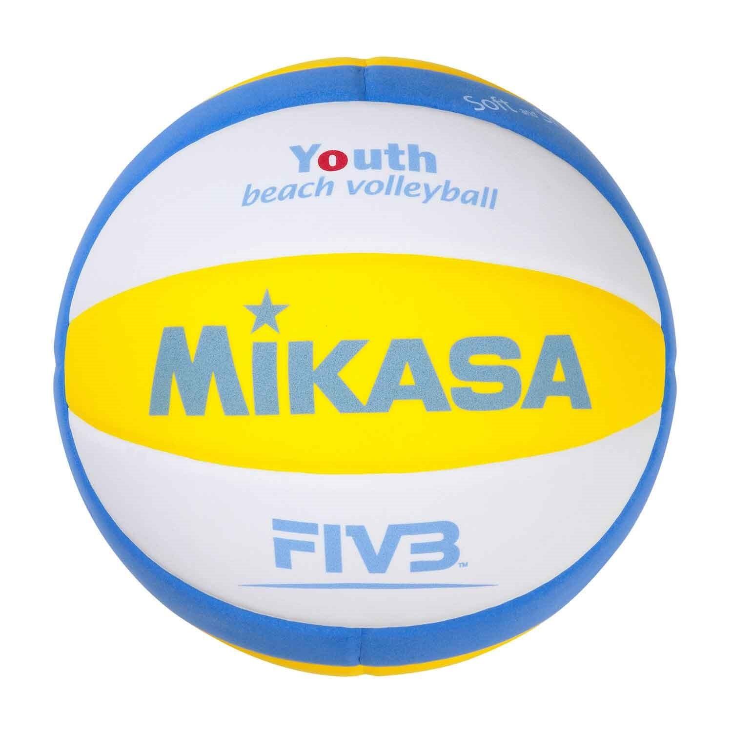 Mikasa Ball Sbv Youth Beachvolleyball, Blau/Weiß//Glb,, 5, 162 (1629_blau/weiß/gelb_5)