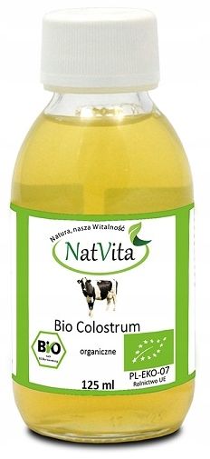 NatVita Bio Colostrum IgG 35% w płynie organiczne 125ml