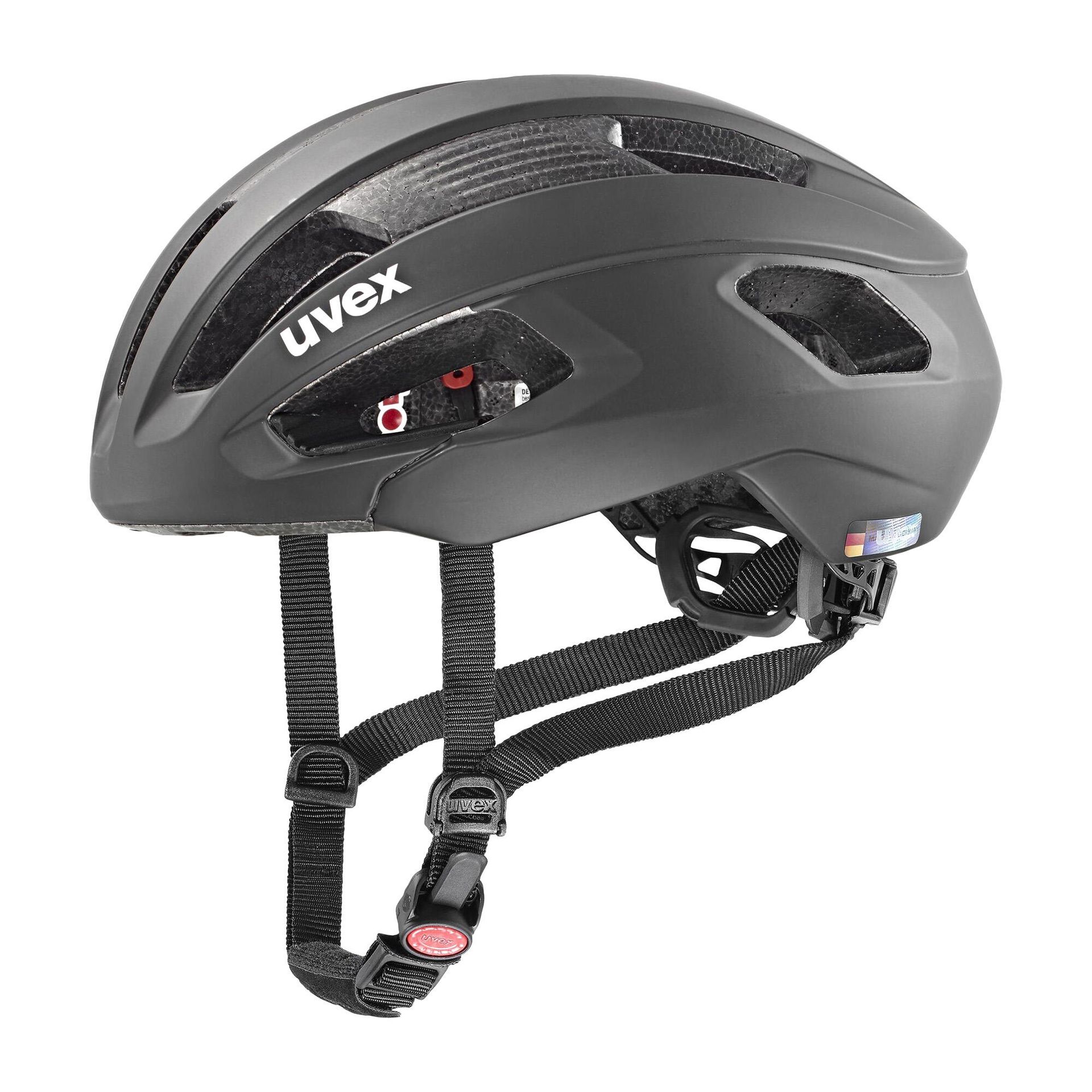UVEX, kask rowerowy, rise cc all black 52-56