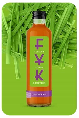 Forever Young Kombucha Lemongrass, 250 ml / Forever Young Kombucha SP. Z.O.O.