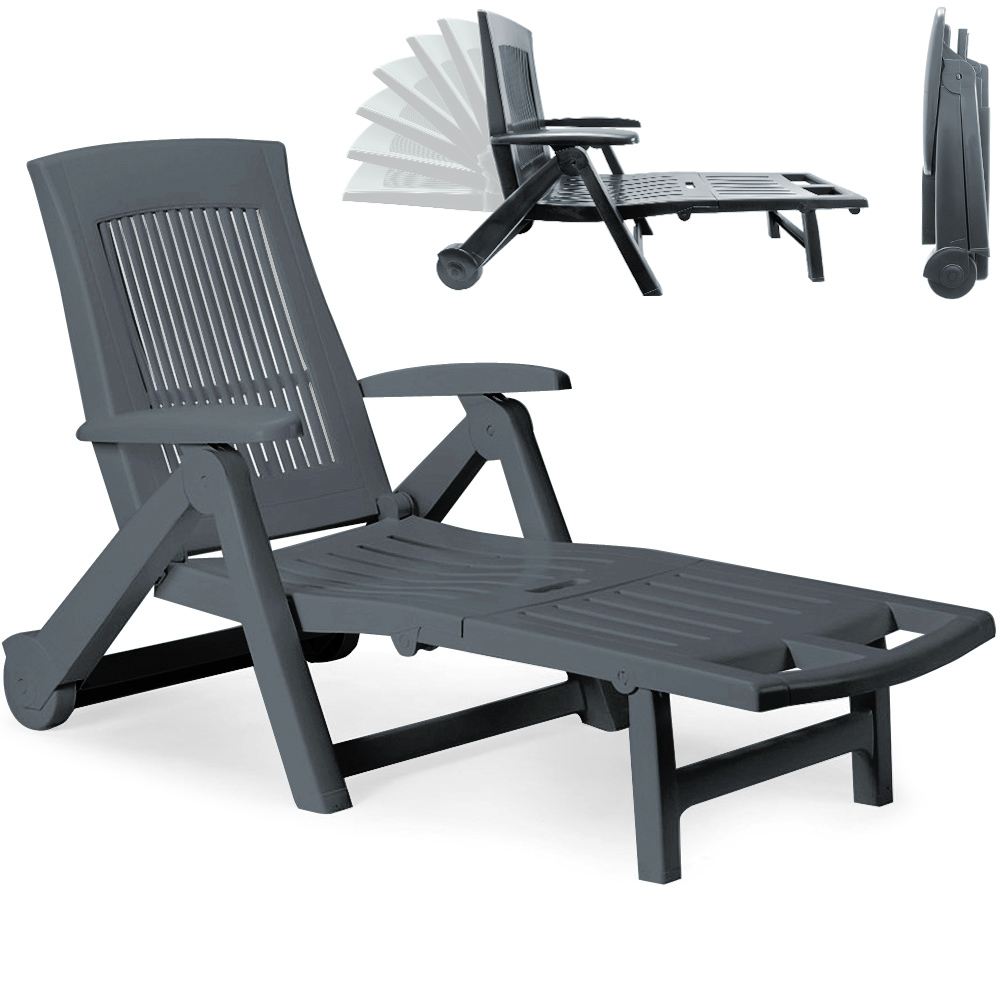 Leżak Zircone Antracyt 195x72x101cm