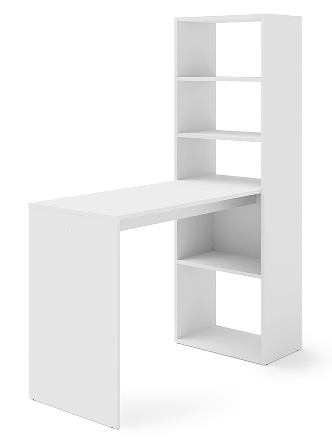 Elior Białe nowoczesne młodzieżowe biurko z regałem N7-Z09