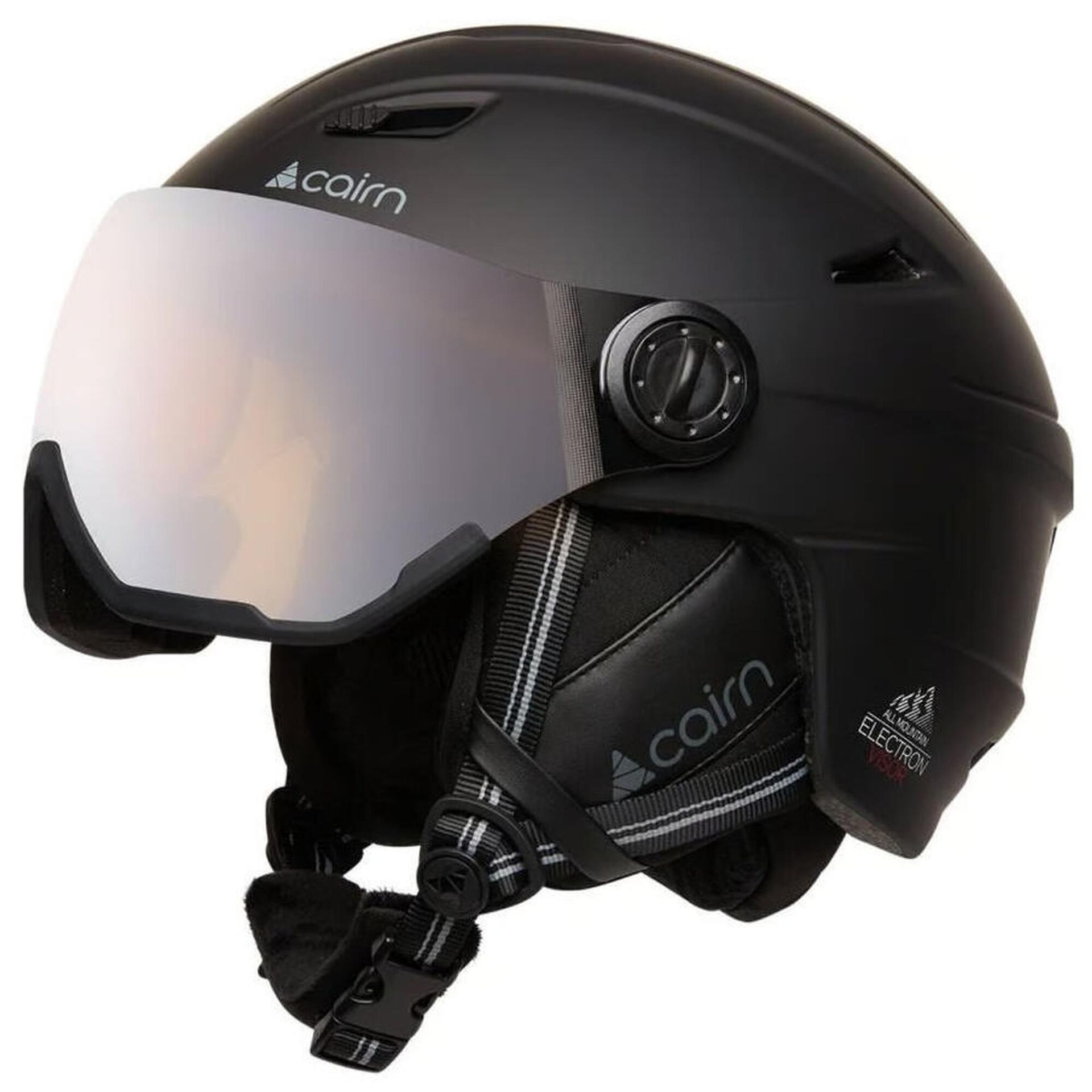 Cairn Impulse Visor Photochromic, Kask narciarski z przyłbicą, czarny
