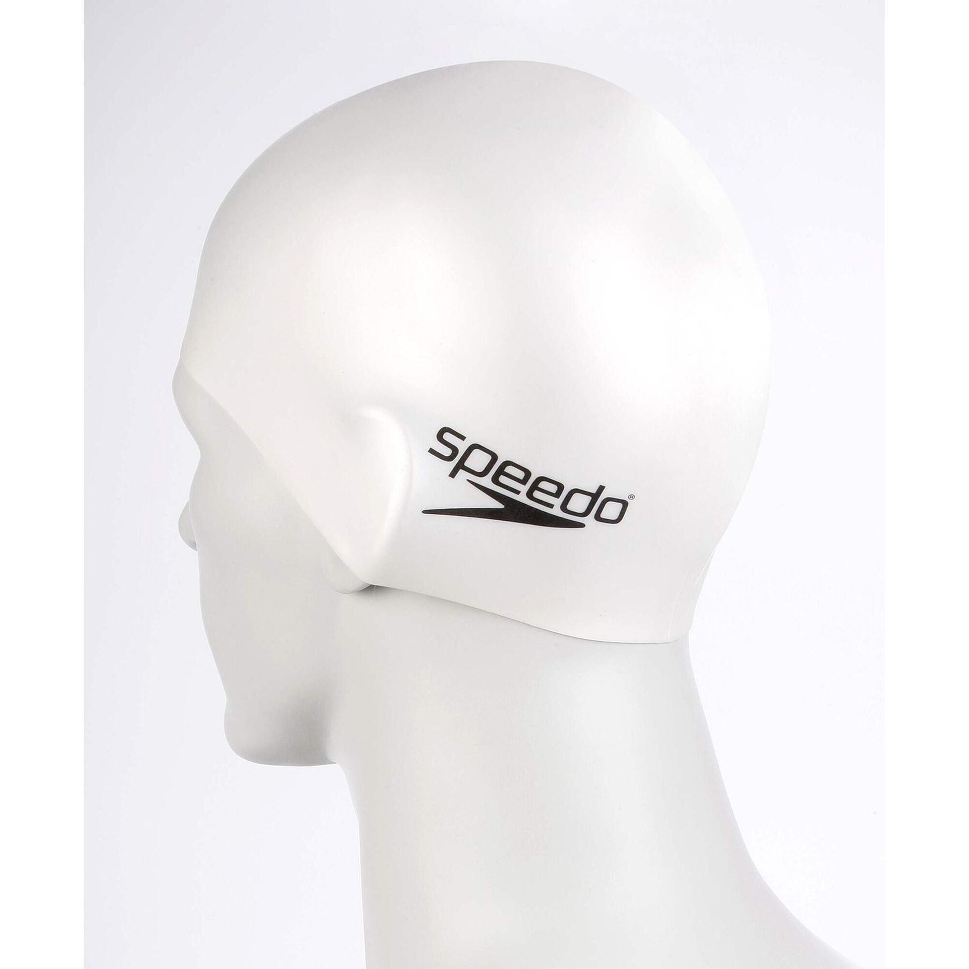 Speedo Flat Silicone Czepek Męski, Biały, Jeden Rozmiar (5039247289218)