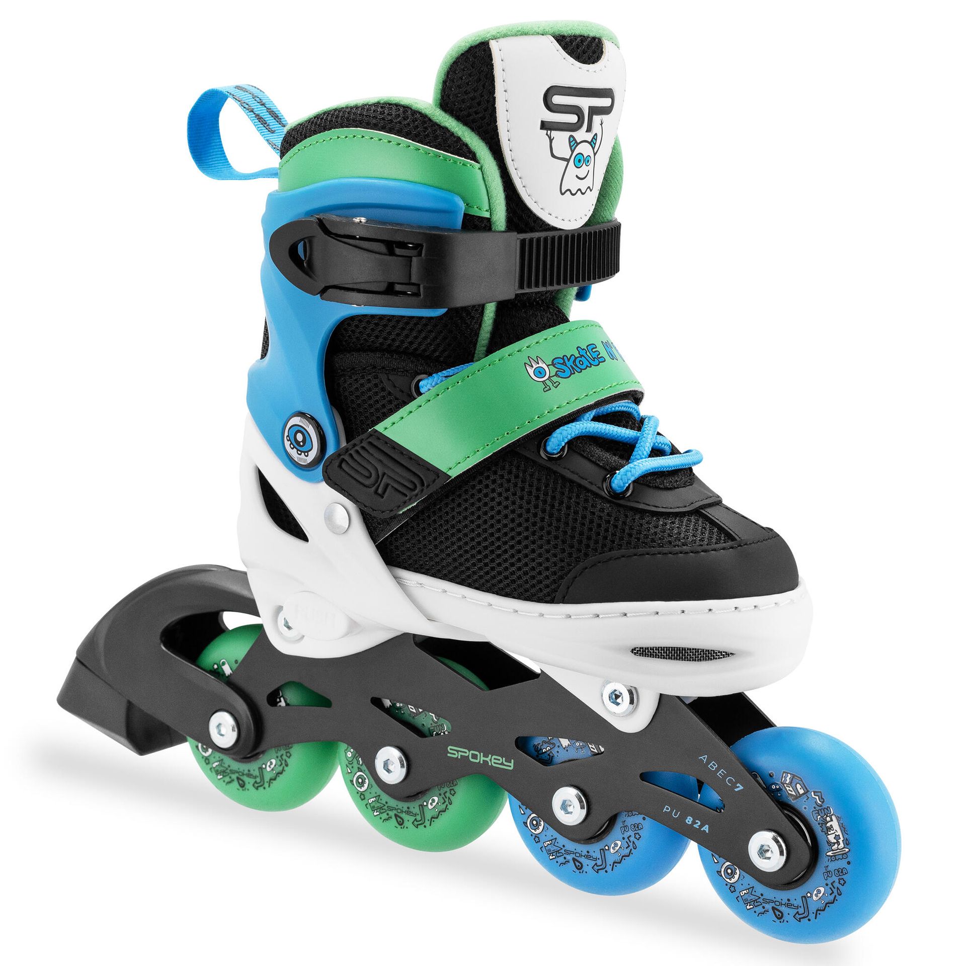 Rolki SPOKEY Joy ( 31-34) Czarno-zielono-niebieski