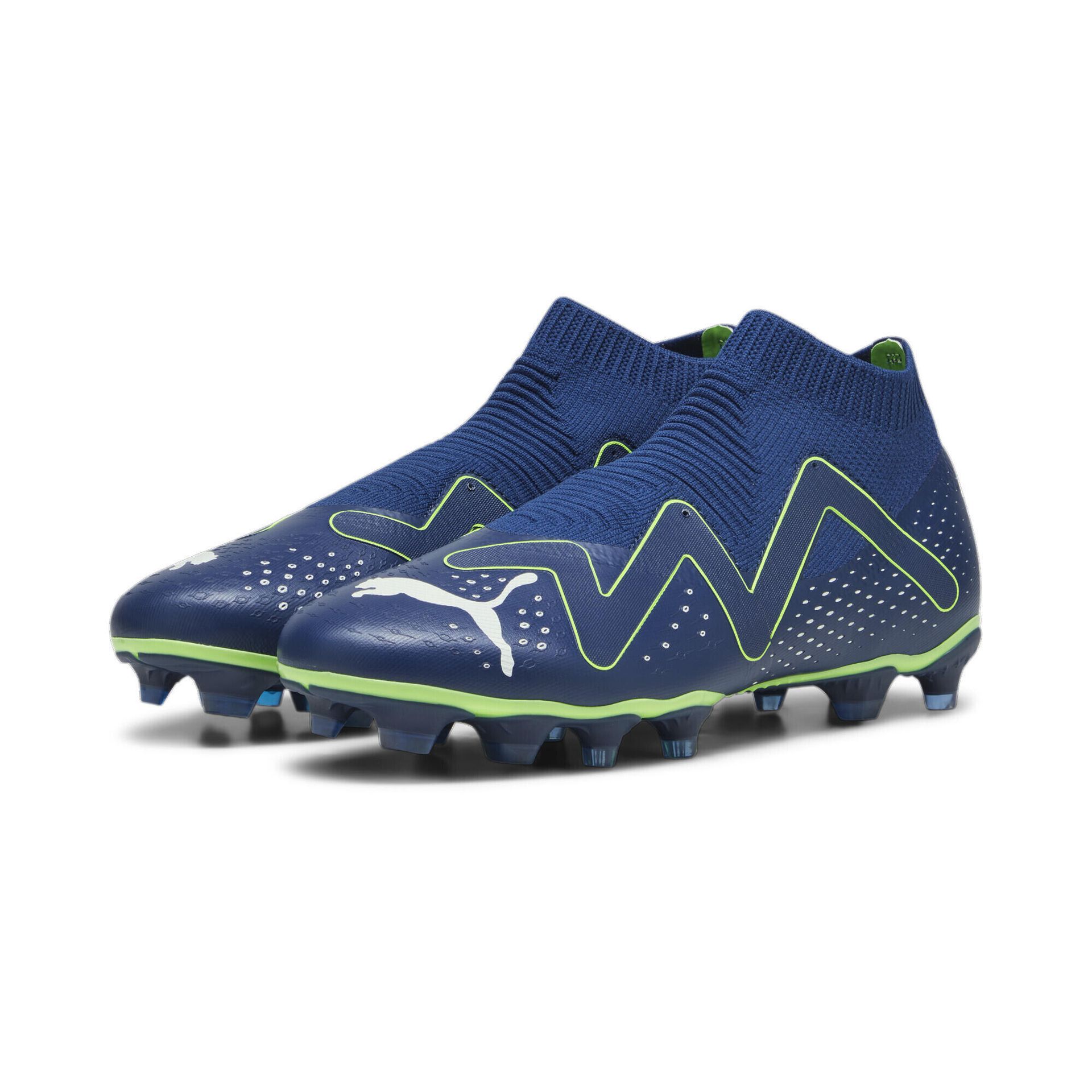 PUMA Męskie buty piłkarskie Future Match+ Ll Fg/Ag, Perski niebieski PUMA White Pro zielony, 44.5 EU