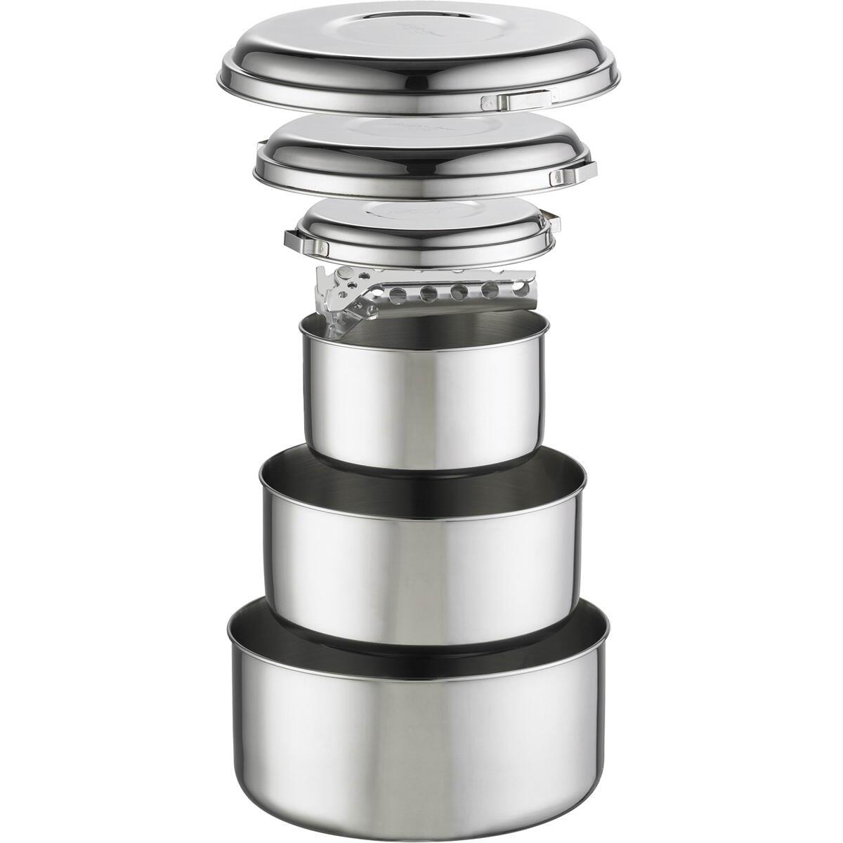 MSR (Mountain Safety Research) naczynia do gotowania Alpine zestaw 4 pot, Silver, One Size, 21721 21721
