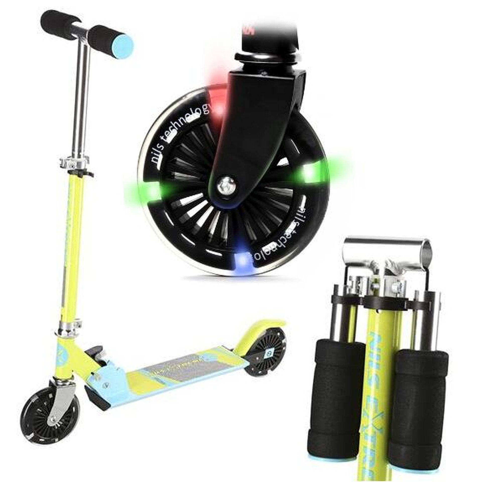 Hulajnoga miejska NILS EXTREME HL776 LIME-BLUE