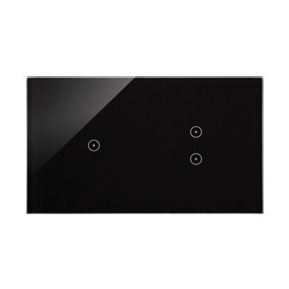 KONTAKT-SIMON Simon Touch ramki Panel dotykowy S54 Touch, 2 moduły, 1 pole dotykowe + 2 pola dotykowe pionowe, zastygła lawa DSTR213/73 DSTR213/73