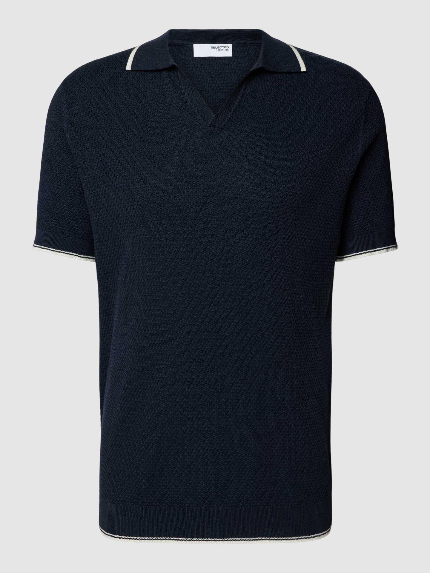 Koszulka polo z paskami w kontrastowym kolorze model ‘ARLO’