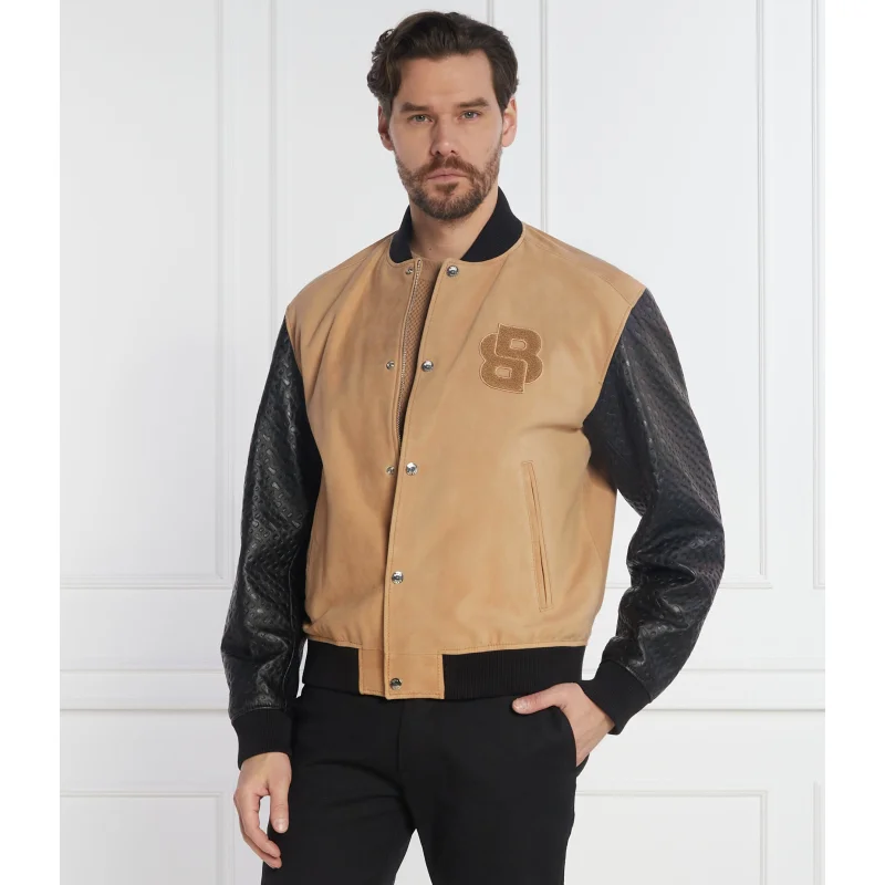BOSS Skórzana kurtka bomber Moniro | Regular Fit