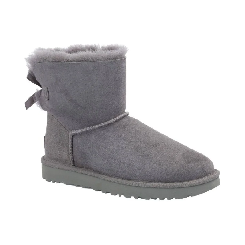 UGG Skórzane śniegowce mini bailey bow II | z dodatkiem wełny