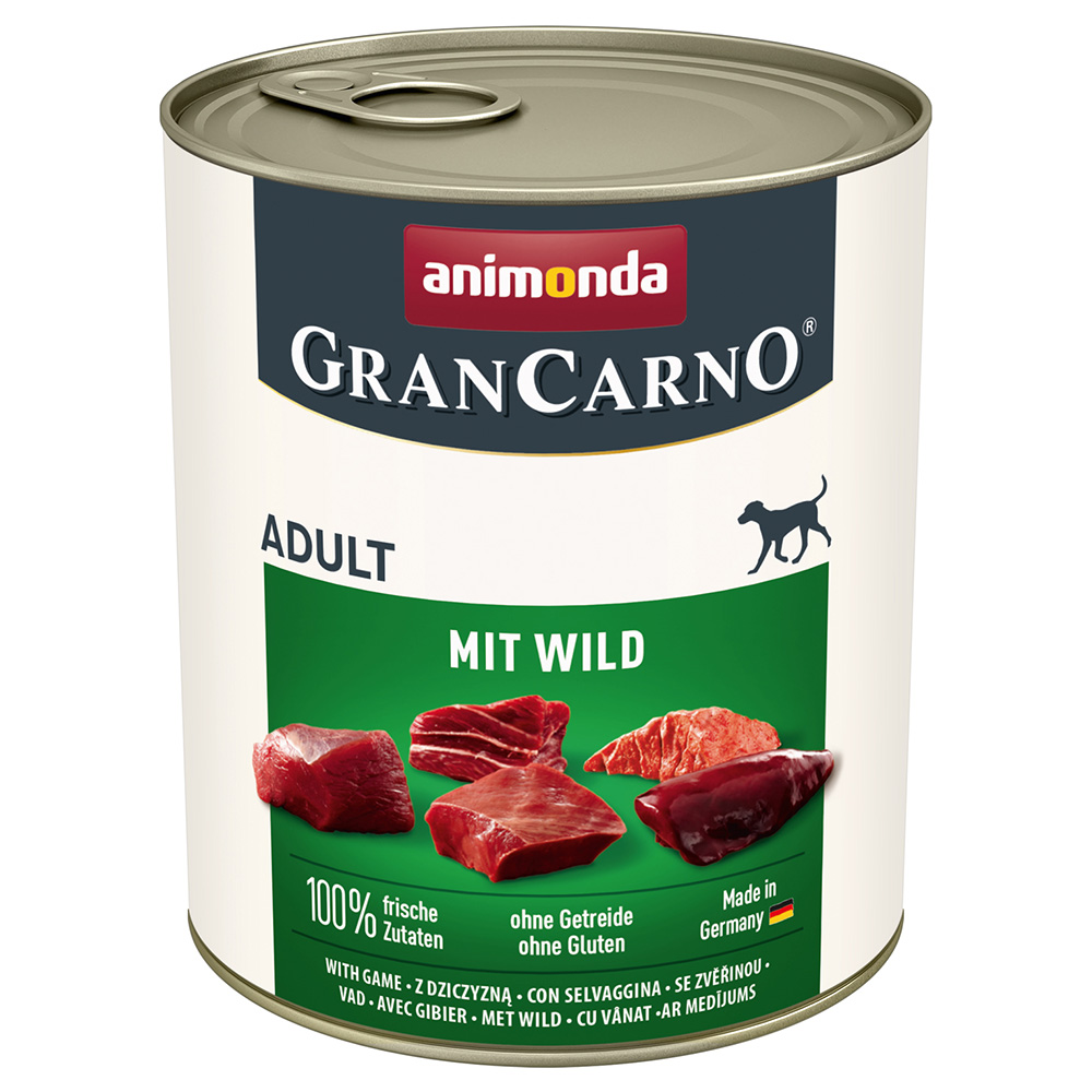 Megapakiet Animonda GranCarno Original Adult, 24 x 800 g - Dziczyzna