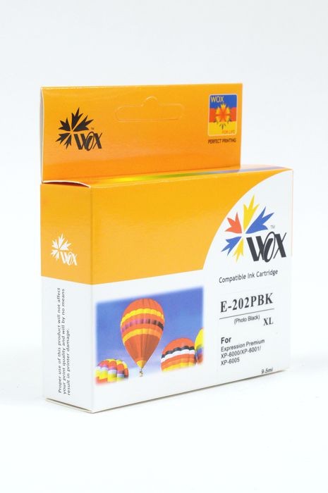THI Tusz Photo Black EPSON 202XLzamiennik CC13T02H14010 (C13T02F14010) WOX-E202PBN