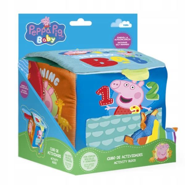 Kostka aktywności tekstylna Świnka Peppa Peppa Pig PP17094 Kids Euroswan