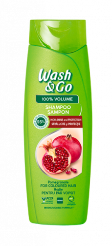 Wash&Go Pomegranate Szampon do włosów farbowanych (360 ml)