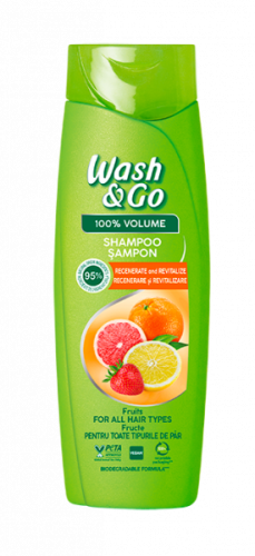 Wash&Go Fruits Szampon do wszystkich rodzajów włosów (360 ml)