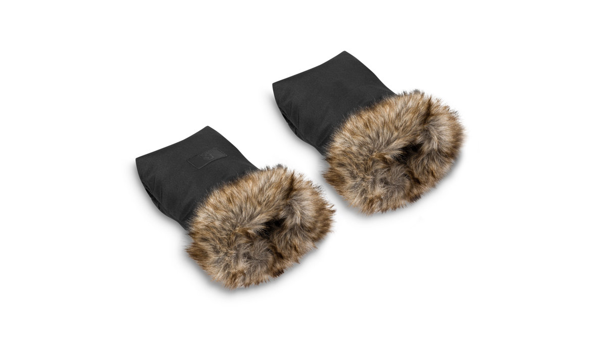 Lionelo, rękawice, mufka do wóżka, black, czarny